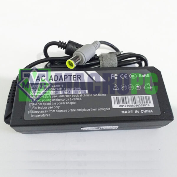 cargador lenovo thinkpad 20v 3.25a