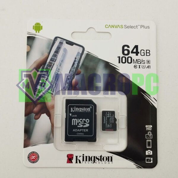 microsd 64gb kingston canvas