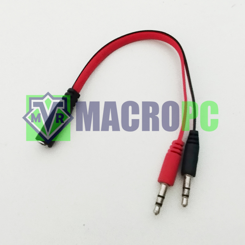 adaptador plug 3.5mm a 2 plug macho audmic rn