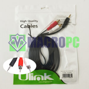 cable plug 3.5mm a 2rca de 3mts ulink